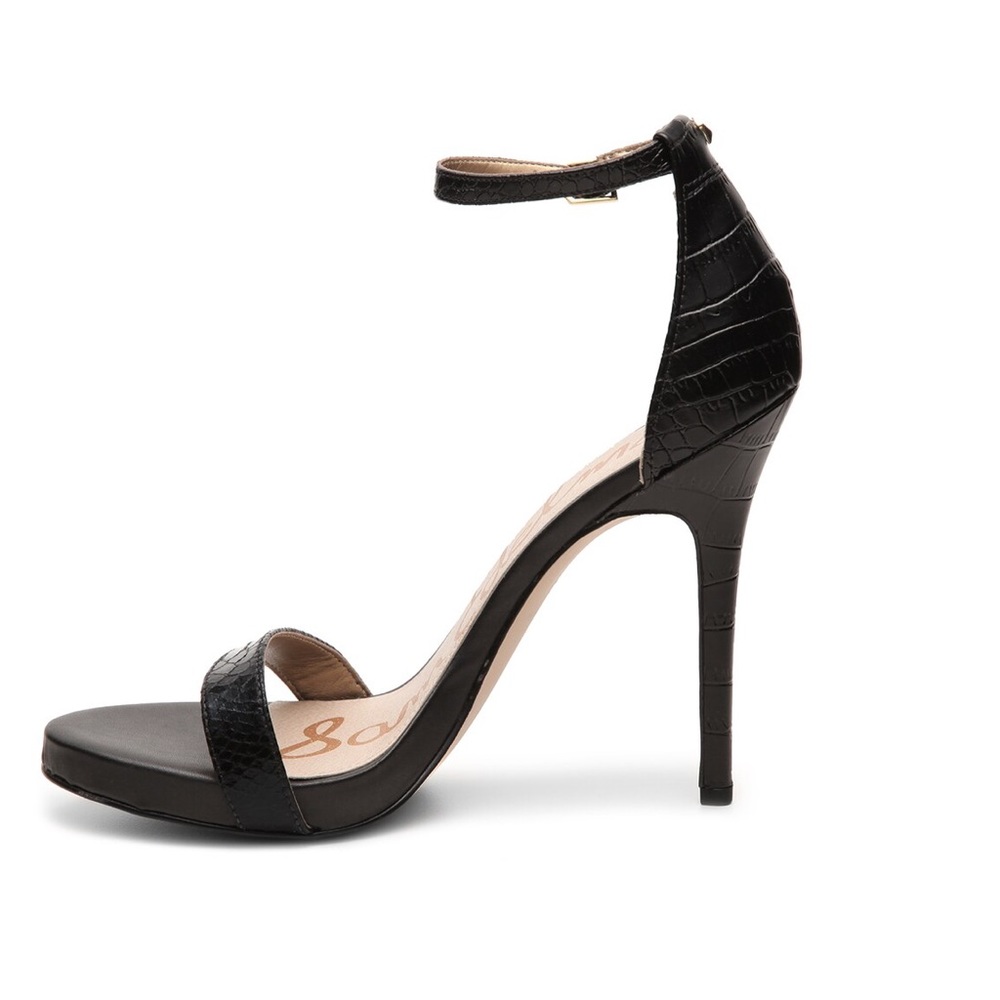Sam Edelman Eleanor Stiletto Heel’s Black Croc SZ 8.5